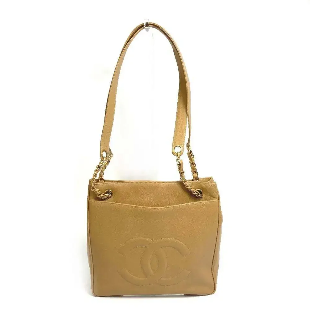 CHANEL Cream Shoulder Bag